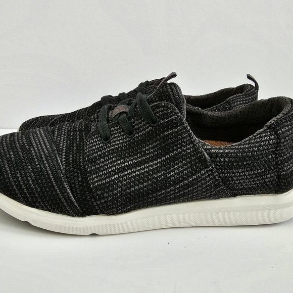 TOMS Women's Del Rey Sneakers Shoes Black/Gray Size 8.5 Lace Up - Picture 8 of 8
